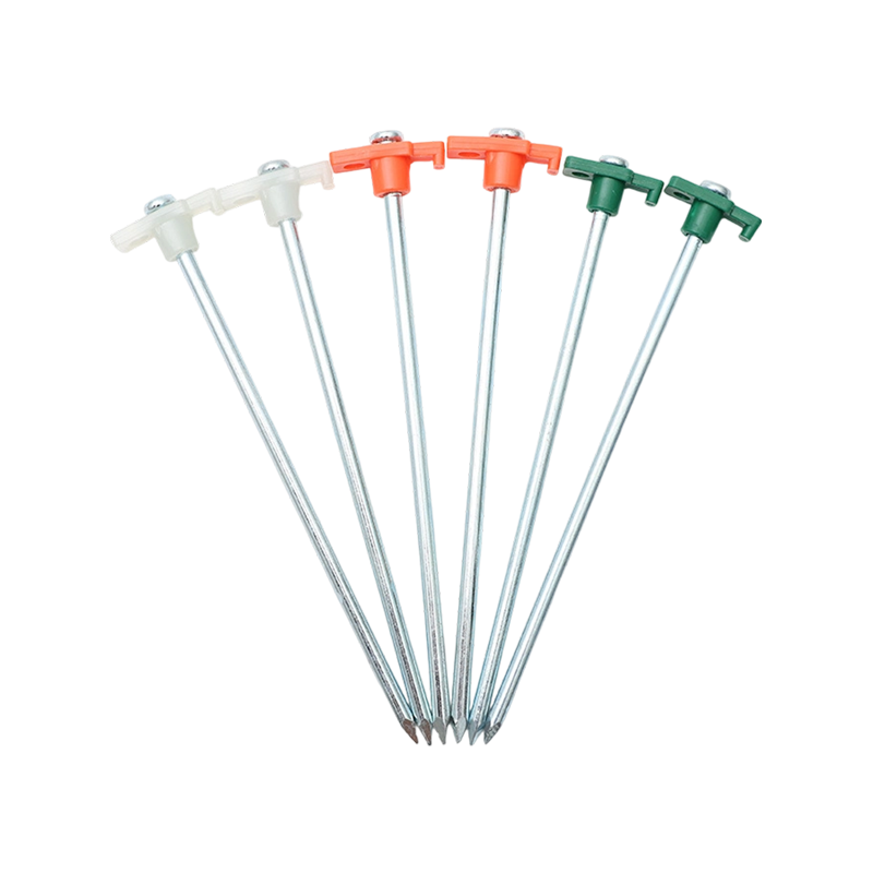 Lều cắm trại ngoài trời có cọc đất 25cm, bạt che bãi biển và đinh tán thép chống gió